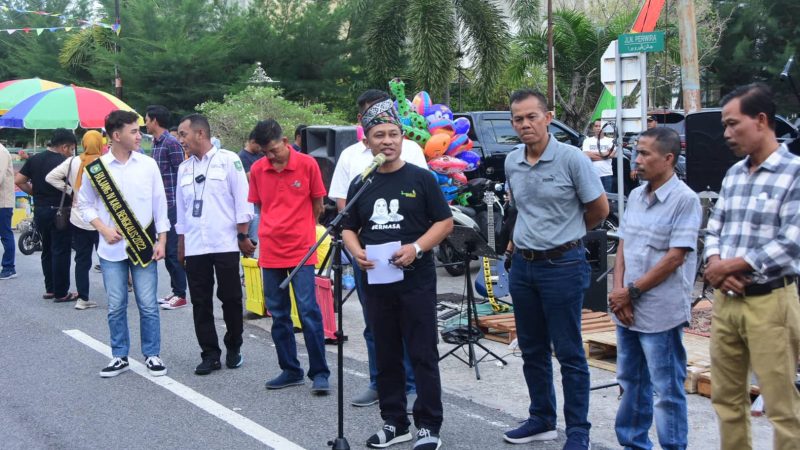 Wakil Bupati Bengkalis Bagus Santoso Membuka  CFN Menyemarakkan Hari jadi ke-510 di Lapangan Tugu Bengkalis