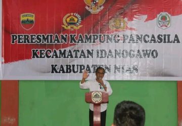 Bupati Nias Yaatulo Gulo, Resmikan Kampung Pancasila Kecamatan Idanogawo Kabupaten Nias