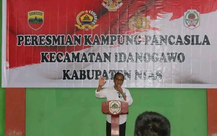 Bupati Nias Yaatulo Gulo, Resmikan Kampung Pancasila Kecamatan Idanogawo Kabupaten Nias