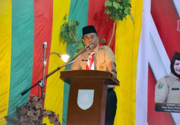 Bupati Bengkalis Diwakili Staf Ahli Bupati Bidang Kemasyarakatan dan Sumber Daya Manusia Alfakhrurrazy Membuka Kegiatan Kemah Literasi