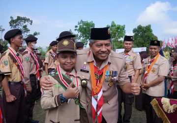 Peringati HUT Gerakan Pramuka ke-61 Kwarcab Pramuka Siak Gelar Apel