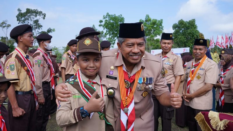 Peringati HUT Gerakan Pramuka ke-61 Kwarcab Pramuka Siak Gelar Apel