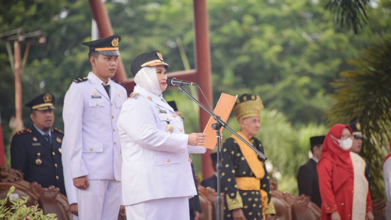 Pemkab Bengkalis Menggelar Upacara Peringatan HUT ke-77 Kemerdekaan RI