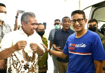 Pj Bupati Kampar Sambut Menteri Pariwisata dan Ekonomi Kreatif RI Sandiaga Uno