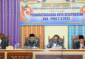 DPRD Bengkalis Menggelar Rapat Paripurna Penandatanganan MoU KUA PPAS TA 2023