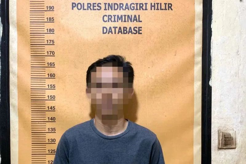 Tersangka pencuri yang telah diamankan polisi. (ANTARA/HO-Polres Inhil)