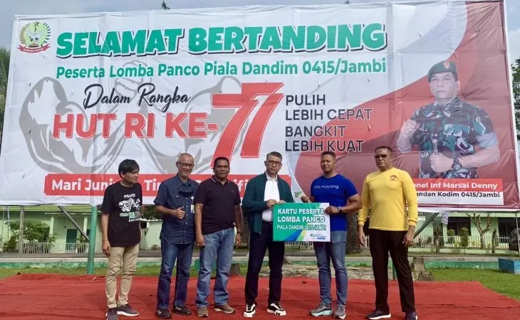 Seratusan Pria Kekar Beradu Panco di Kodim Jambi
