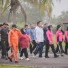 Bupati Kasmarni Ikut Jalan Sehat Bersama Kapolda Riau dan Forkopimda di PHR
