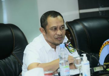 Bupati Bengkalis diwakili Wakil Bupati Bengkalis Bagus Santoso menerima audiensi  dari sekolah SMA Plus Provinsi Riau