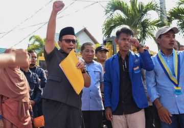 PC PMII Gelar Aksi Unjuk Rasa di Depan Gedung DPRD Bengkalis terkait Kenaikan Harga BBM Bersubsidi