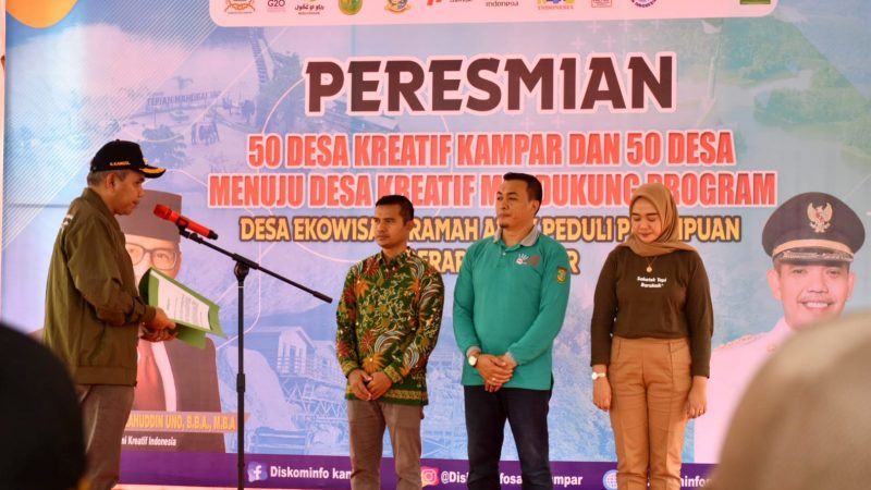 Pj Bupati Kampar Kukuhkan Langsung Pengurus Koperasi Syariah Digital UMKM Desa Kreatif