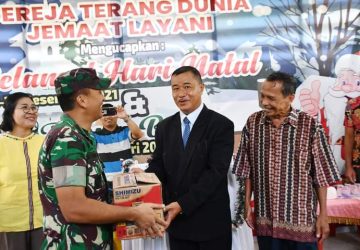 Beri Rasa Peduli, Kodim 0213/Nias Membantu Sarana Air Bersih Dalam Pembangunan Gereja GTD