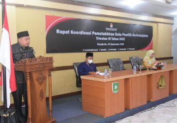 KPU Bengkalis menggelar rapat koordinasi pemutakhiran data