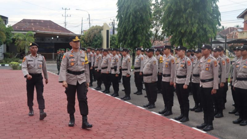 Muba Menggelar Apel Pasukan Guna Mengamankan Pilkades Serentak