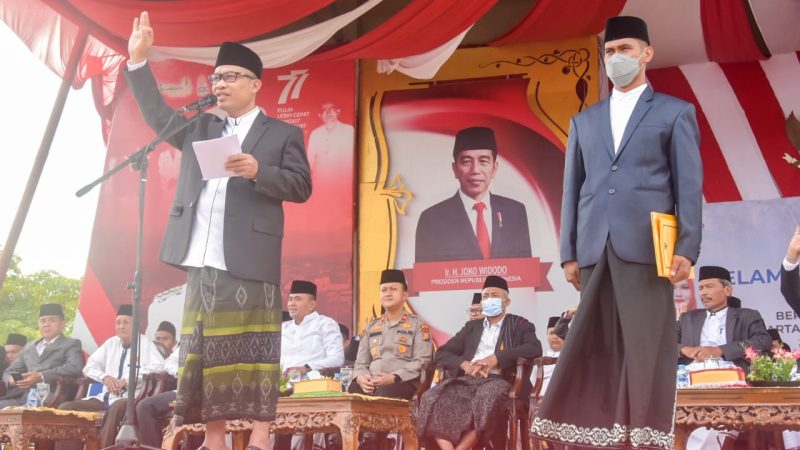 Ratusan Santri Mengikuti Upacara Peringatan Hari Santri Nasional  di Lapangan Tugu Bengkalis