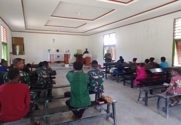 Dalam Rangka Meningkatkan Keimanan Prajurit Bima Sakti Melaksanakan Ibadah Bersama