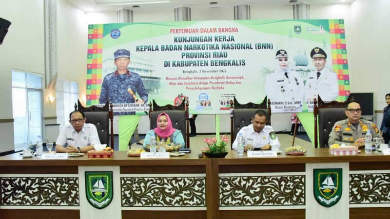 Bupati dan Wakil Bupati Bengkalis Terima Kunker Kepala BNNP Riau
