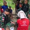Dengarkan Keluhan Masyarakat, Satgas Pamtas Yonif 132/BS Adakan Layanan Kesehatan Keliling
