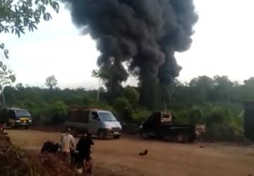 Tiga Sumur Minyak di Desa Tanjung Dalam Kembali Meledak