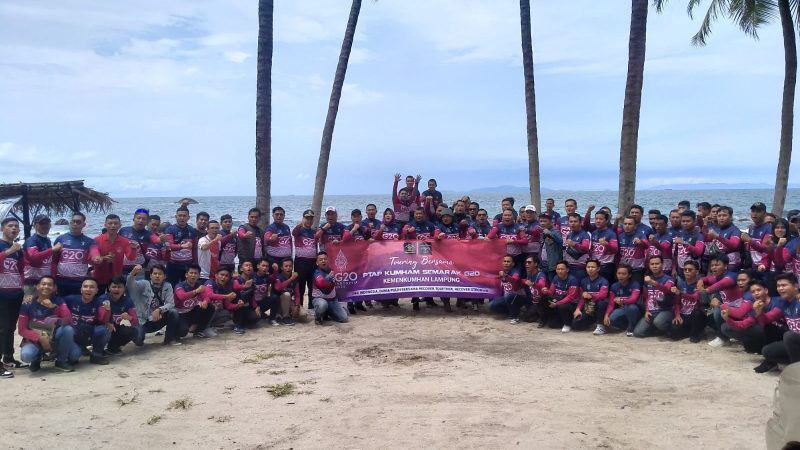 Sukseskan KTT G20 yang Semakin Dekat, Lapas Kotaagung Ikuti Touring Bersama Kanwil Kemenkumham Lampung