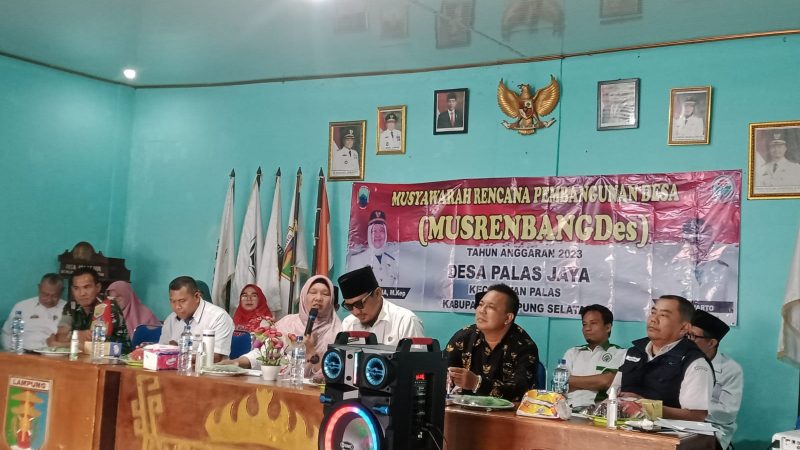 Pemdes Palas Jaya Gelar Musrenbangdes Untuk Rencana Pembangunan Tahun 2023
