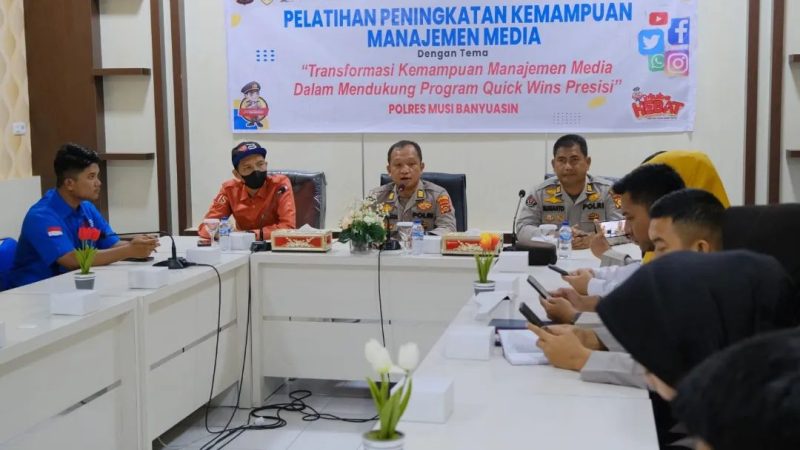 Dukung Program Quick Wins Presisi, Polres Muba Gelar Bimtek Peningkatan Manajemen Media