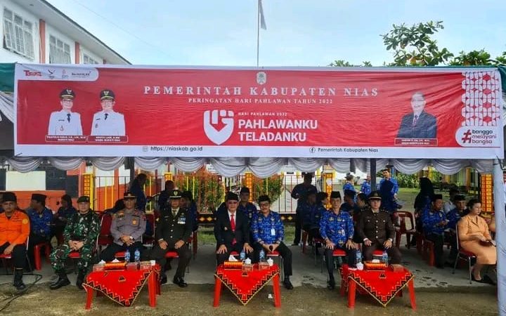 Wakil Bupati Nias Arota Lase, Hadiri Peringatan Hari Pahlawan Tahun 2022 di Kabupaten Nias