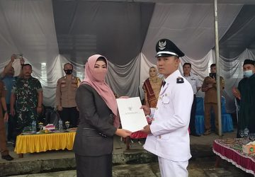 Bupati Tanggamus Lantik Kepala Pekon Sri Melati Kecamatan Wonosobo