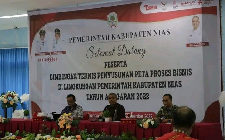 Sekda Kabupaten Nias Samson Zai, Hadiri Penyusunan Peta Proses Bisnis Tahun 2022