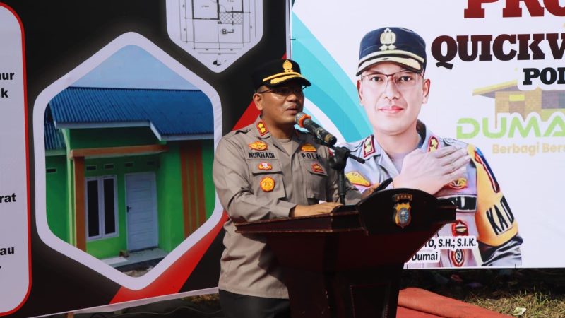 Kapolres Dumai Inisiasi Program ‘Berseri’, Targetkan Bedah 2 Rumah Warga Tidak Mampu Setiap Bulan