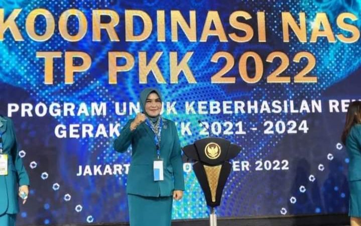 Bunda Winarni Hadiri Rakornas TP-PKK Tahun 2022 di Jakarta
