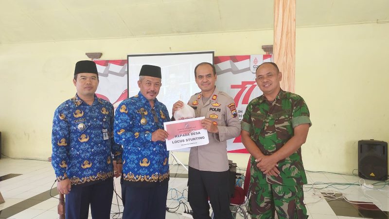Peringatan HUT Korpri ke-51, Forkompimcam Muntilan Serahkan Bantuan Untuk Anak Stunting
