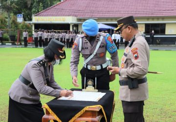 Plt. Kapolresta Magelang Pimpin Upacara Sertijab Pejabat Baru