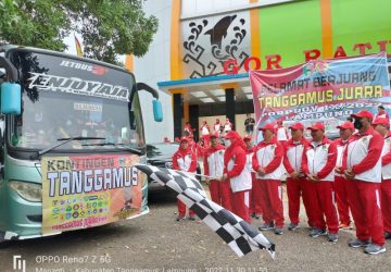 Bupati Tanggamus Melepas Kontingen Kab. Tanggamus Menuju Porprov IX/2022 Lampung