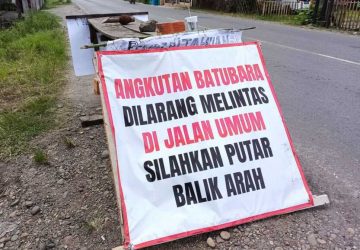 Masyarakat Karang Raja Tetap Bertahan Stop Mobil Angkutan Batu Bara