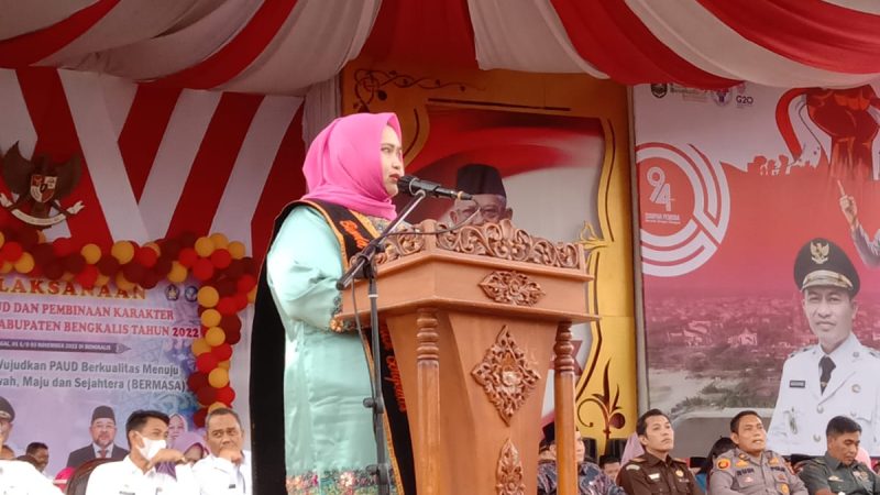 Bupati Bengkalis Kasmarni Membuka Kegiatan Jambore PAUD Tingkat Kabupaten Bengkalis