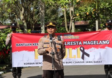 Polresta Magelang Berangkatkan Bantuan untuk Korban Bencana Alam di Cianjur