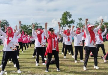 Peringatan HUT ke-51 KORPRI dan HUT ke-23 DWP Kab. Tanggamus Tahun 2022 Dihadiri Bupati
