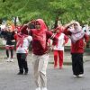 Giat Rutin Setiap Hari Jum’at, Ketua YJI Lamsel Ikut Senam Bersama di GOR Way Handak