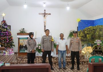 Amankan Misa Natal, Polres Lampung Selatan terjunkan ratusan personilnya