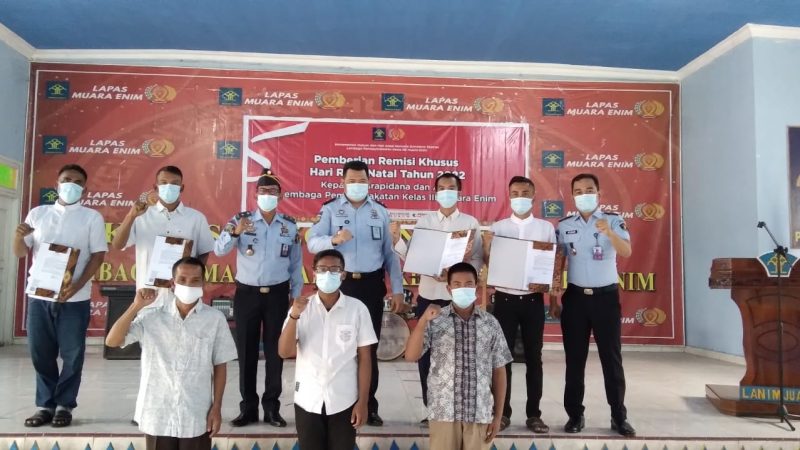 Perayaan Natal Lapas Muara Enim Berikan Empat Orang Warga Binaan Remisi Khusus