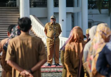 Jadi Pembina Apel Bersama Terakhir di Tahun 2022, Bupati Alfedri Ingatkan Beberapa Hal