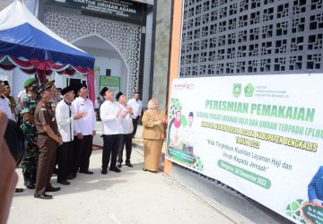 Bupati Kasmarni Resmikan Kantor Pusat Pelayanan Haji dan Umrah Terpadu Kantor Kementerian Agama Kabupaten Bengkalis