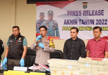 Release Akhir Tahun Polres Lamsel, Berhasil Selesaikan 70 Persen Kasus C3