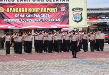 41 Personil Polres Lampung Selatan Naik Pangkat