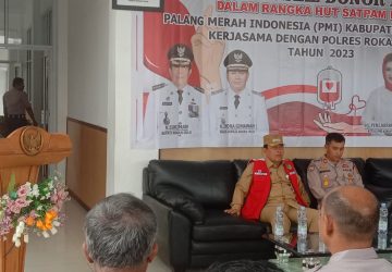 Wujud Peduli Kesehatan Masyarakat, Bupati H Sukiman, Buka Giat Donor Darah Polres Rohul dan PMI