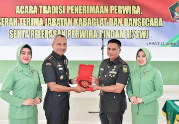 Danrindam Kolonel Inf Nugroho Imam Santoso, S.E., M.M.Pimpin Tradisi Penerimaan Perwira Baru Dan Sertijab Dansecaba