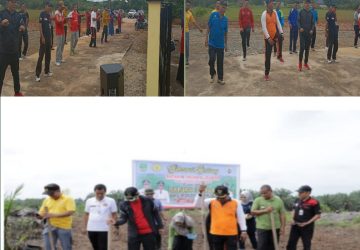 Senam Sehat Bersama Warga,Wabup Rohul Ikut serta Sekaligus Laksanakan Penanam Jagung di Lahan Seluas 10 Hektar