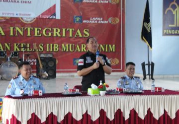 Kalapas Muara Enim Herdianto Sambut Kunker Kakanwil Kemenkumham Sumsel