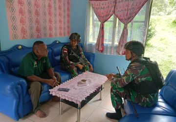 Ciptakan Hubungan Yang Harmonis, Satgas Yonif 132/BS Gelar Komsos Dengan Tokoh Agama